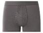 Donkergrijze herenboxershort met elastische tailleband.