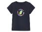 Donkerblauw meisjes t-shirt met zomerijs print.