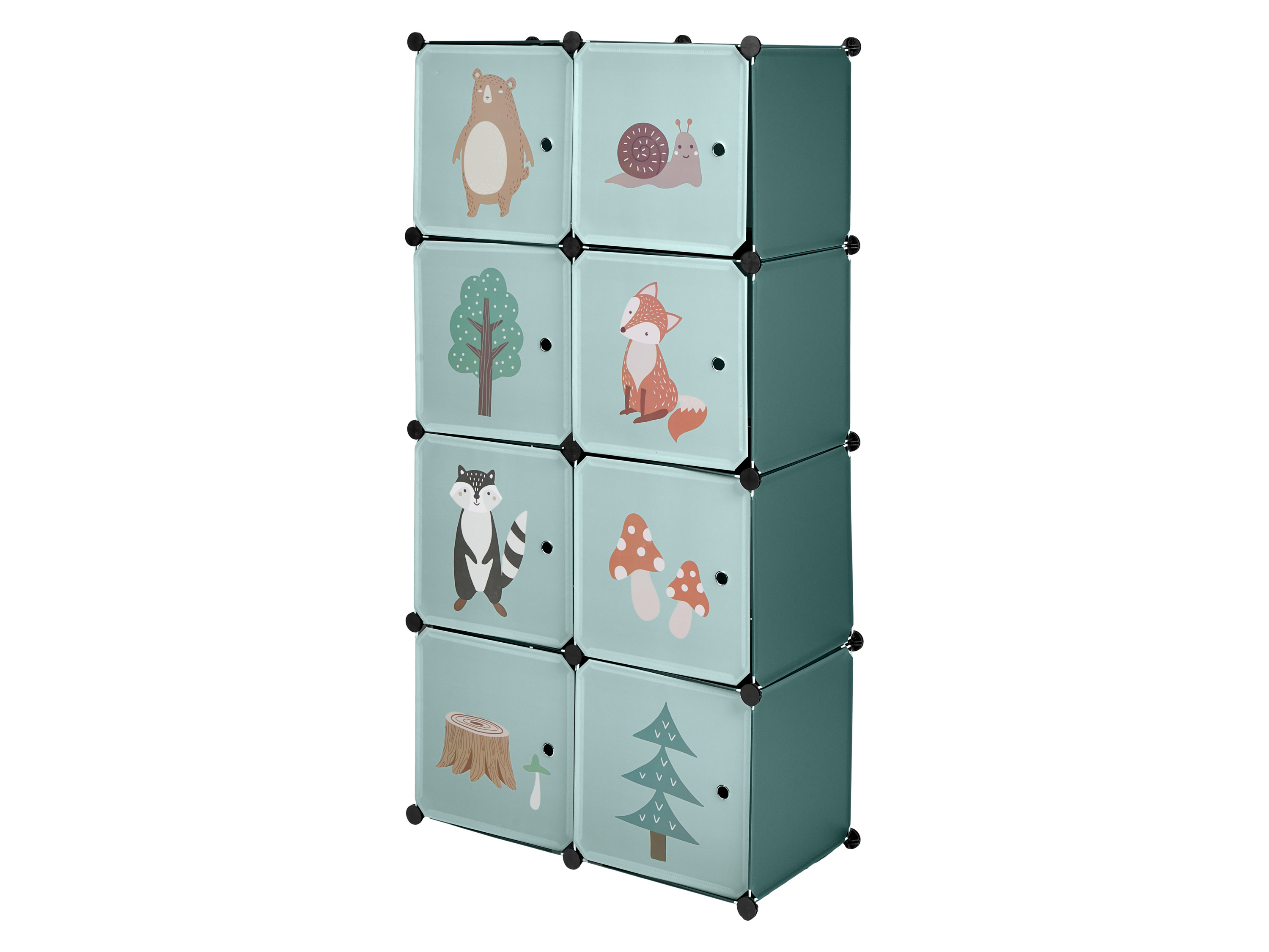 LUPILU Kinder kast, 74 x 36 x 144 cm (Vos)