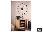 Moderne DIY-wandklok van LIVARNO home boven een stijlvolle commode. [AI-gegenereerde afbeelding]