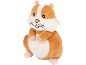 Pluche hamster in bruin en wit