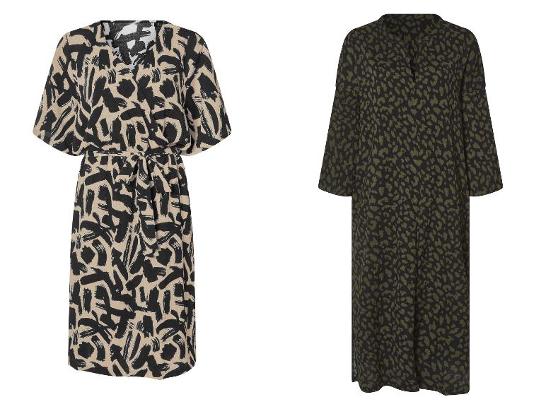 Twee jurken voor dames met dierenprint.