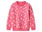 Roze kinder sweatshirt met wit madeliefjespatroon