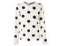 Witte longsleeve met zwarte stippen