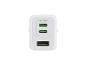 Witte 45W USB-wandlader met twee USB-C-poorten en één USB-A-poort