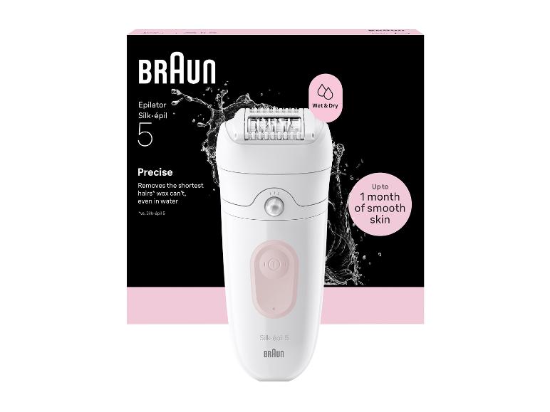 Epilator voor precieze ontharing, nat en droog, voor tot wel 1 maand gladde huid.