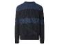 Herenpullover met strepen in marineblauwe tinten.