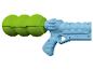 Waterblaster met groen waterreservoir en blauwe behuizing, met 'ASPLASH'.