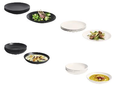 SILVERCREST® Porseleinen dinerborden of diepe borden, 4-delig