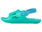 Turquoise kindersandalen met bandje.