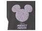 Donkergrijze sweater met een paarse, pluizige Mickey Mouse-kop en de tekst 'Disney Mickey Mouse'.
