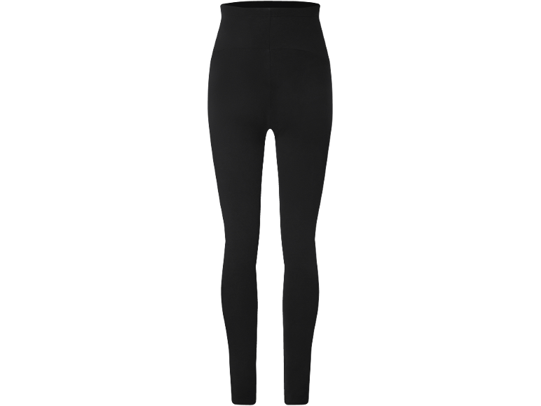 Zwarte dameslegging met hoge taille, gemaakt van een comfortabele, rekbare stof.