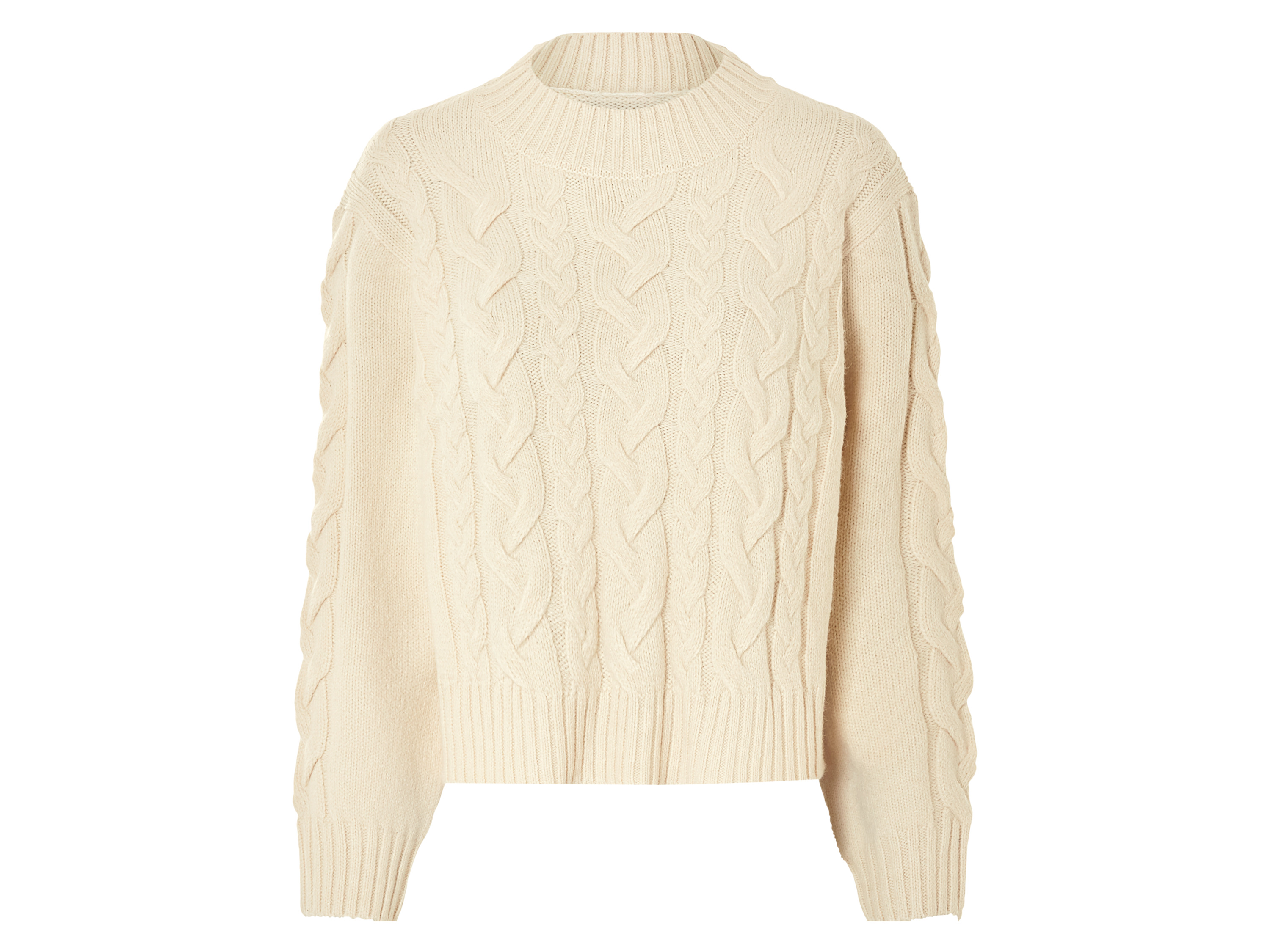 esmara Grofgebreide dames trui (Beige, S (36/38))