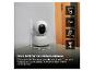 Slimme wifi-binnencamera met 2K QHD-resolutie, IP20, afmetingen 119x76 mm en bewegingsdetectie.