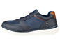 Blauwe sneakers met witte zool