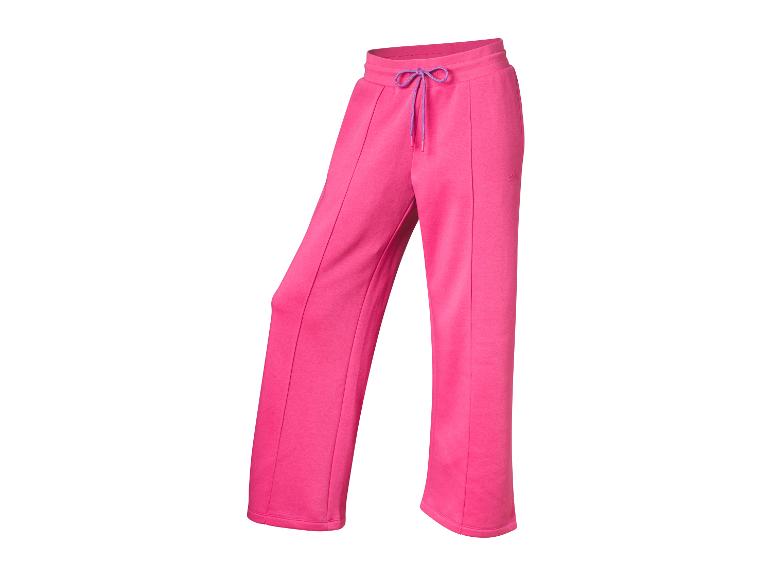 Roze joggingbroek met trekkoord.