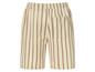 Beige shorts met verticale strepen