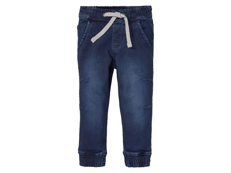 Ga naar volledige schermweergave: lupilu® Peuters jongens sweatdenim-jeans met boordjes - afbeelding 2