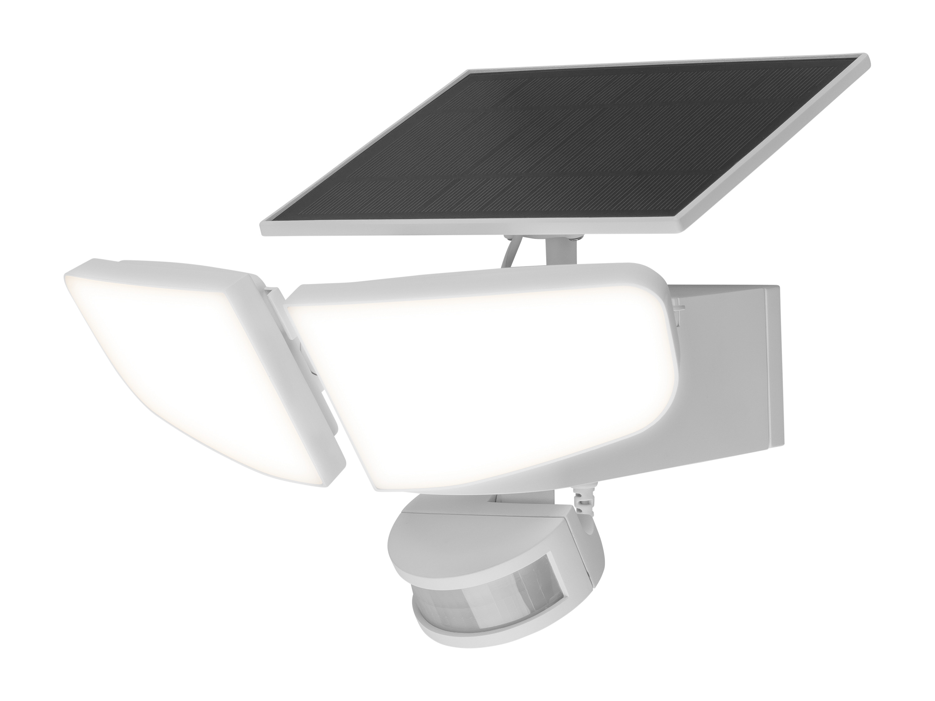 LIVARNO LED-buitenlamp op zonne-energie, met 2 spots (Wit)