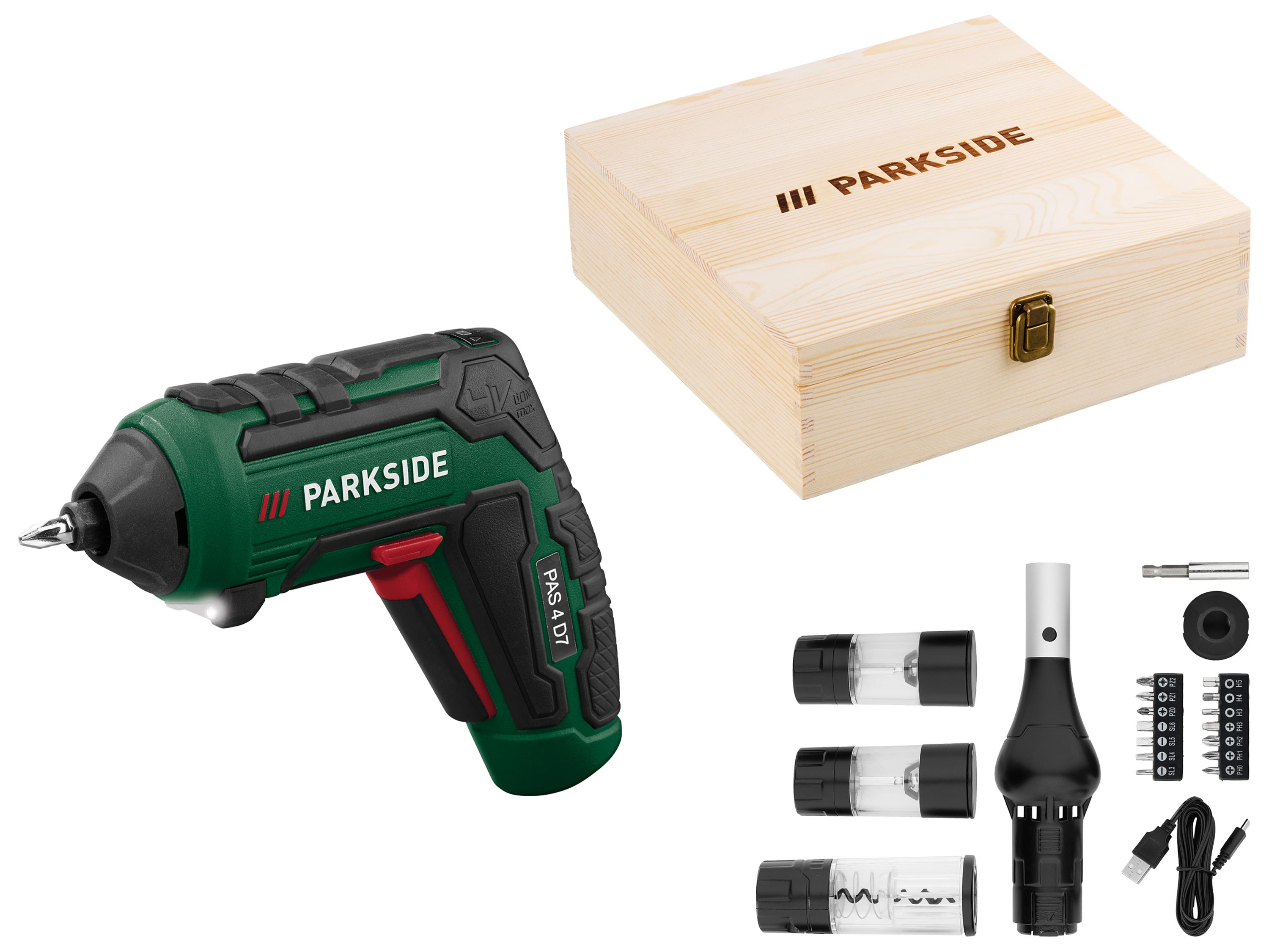 PARKSIDE Accu-schroevendraaierset 4 V met BBQ opzetstukken