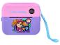 Roze en paarse instantcamera met een Paw Patrol Skye-ontwerp en blauwe draagriem.