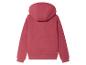 Een roze hoodie met capuchon.