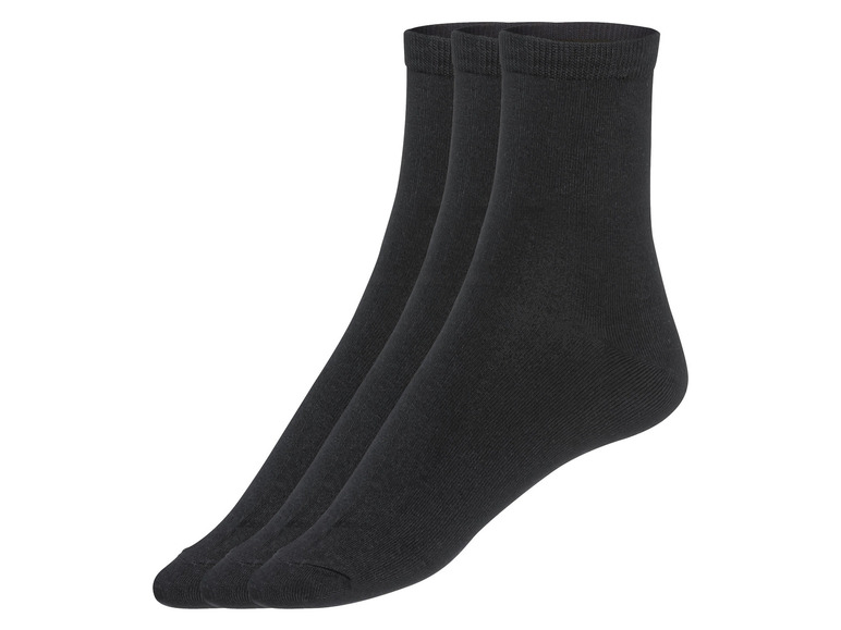 esmara 3 paar dames sokken (39-42, Zwart)
