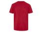 Rood T-shirt met korte mouwen.