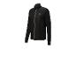 Zwart heren sportjack met gewatteerde voorkant en reflecterende rits.