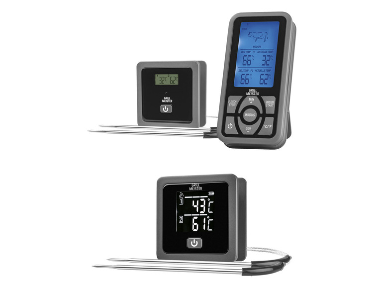 GRILLMEISTER Draadloze grillthermometer-bluetooth grillthermometer (Bluetooth)