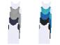 Set kinder tanktops: wit, grijs, donkerblauw, turquoise en zwart.