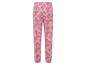 Een roze joggingbroek met een tie-dye print.