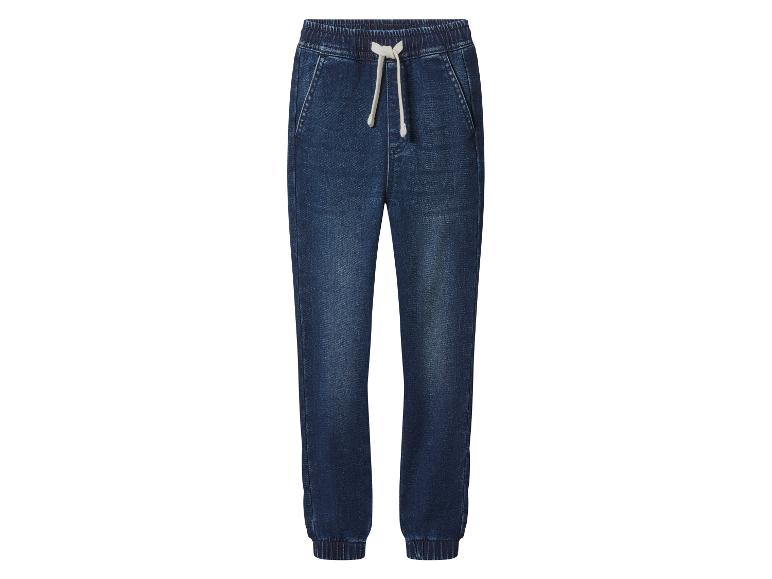 Kinder denim jogger jeans met elastische tailleband en trekkoord