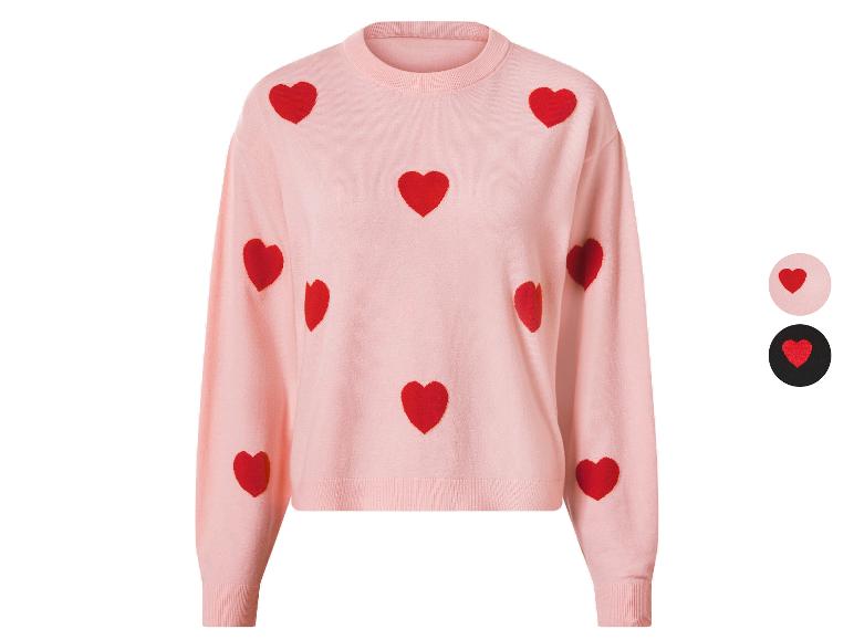 Roze trui met hartjespatroon en twee kleuropties