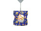 Een blauwe hanglamp met Paw Patrol-thema.