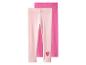 Twee meisjesleggings, één lichtroze met hartuitsparing en één donkerroze
