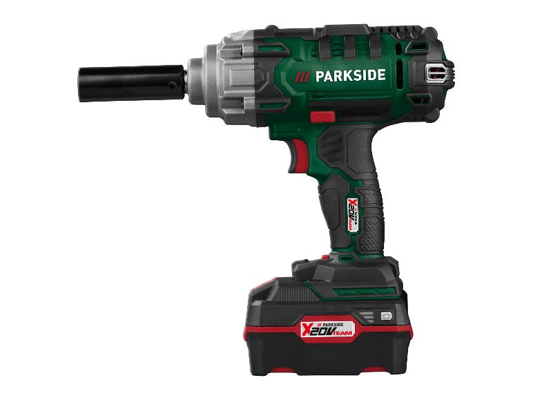 PARKSIDE X 20V TEAM accu-slagmoersleutel met accu en zwarte dop