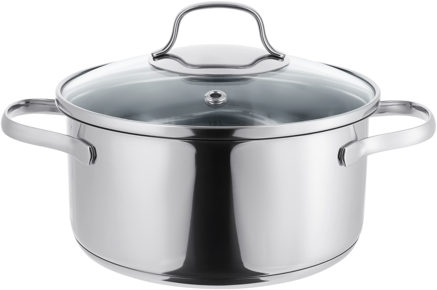 SILVERCREST RVS kookpan, Ø20 cm, met glazen deksel