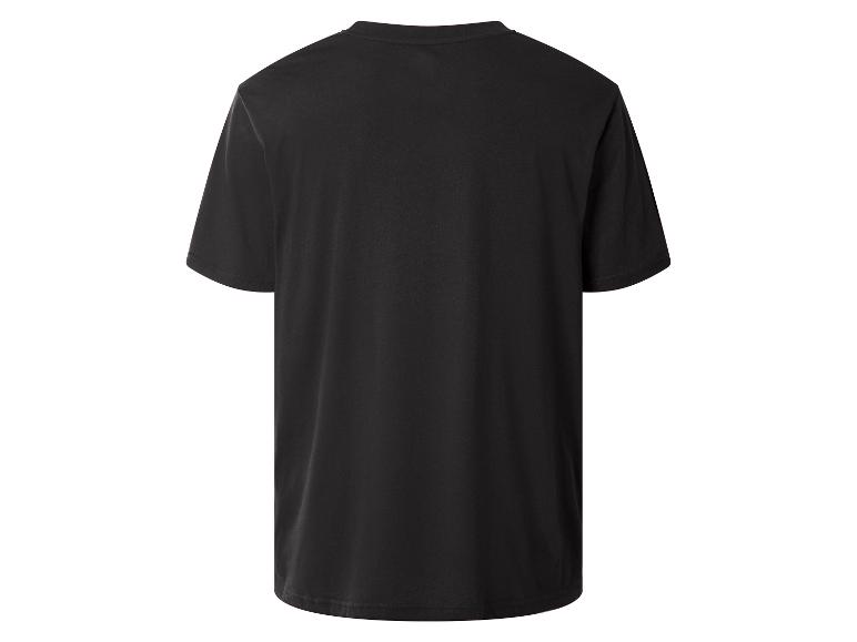 Zwart heren T-shirt met korte mouwen, achterkant
