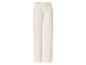 Beige joggingbroek met wijde pijpen en trekkoord in de taille.