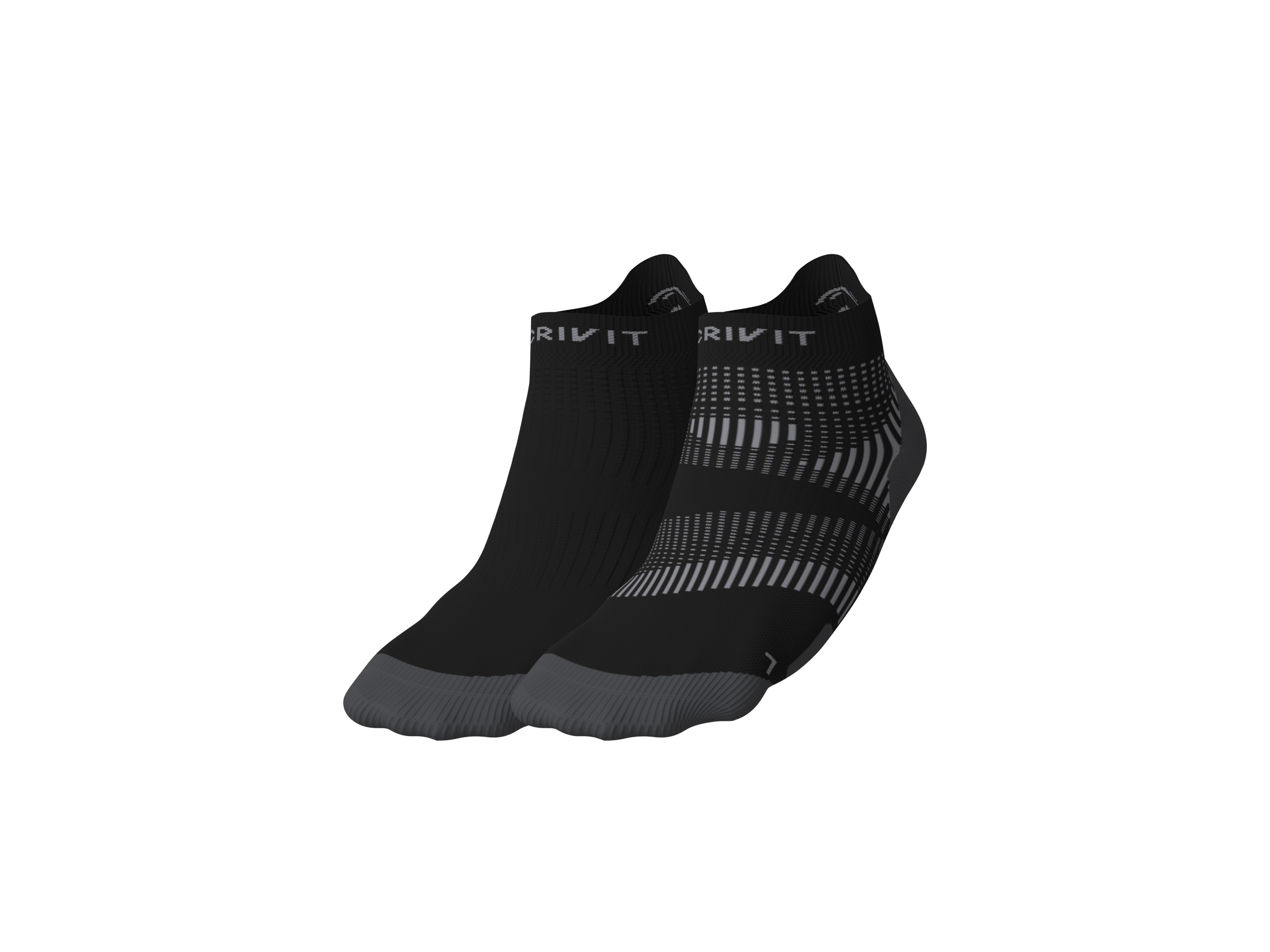 CRIVIT 2 Paar hardloopsokken (Zwart/grijs, 37/38)