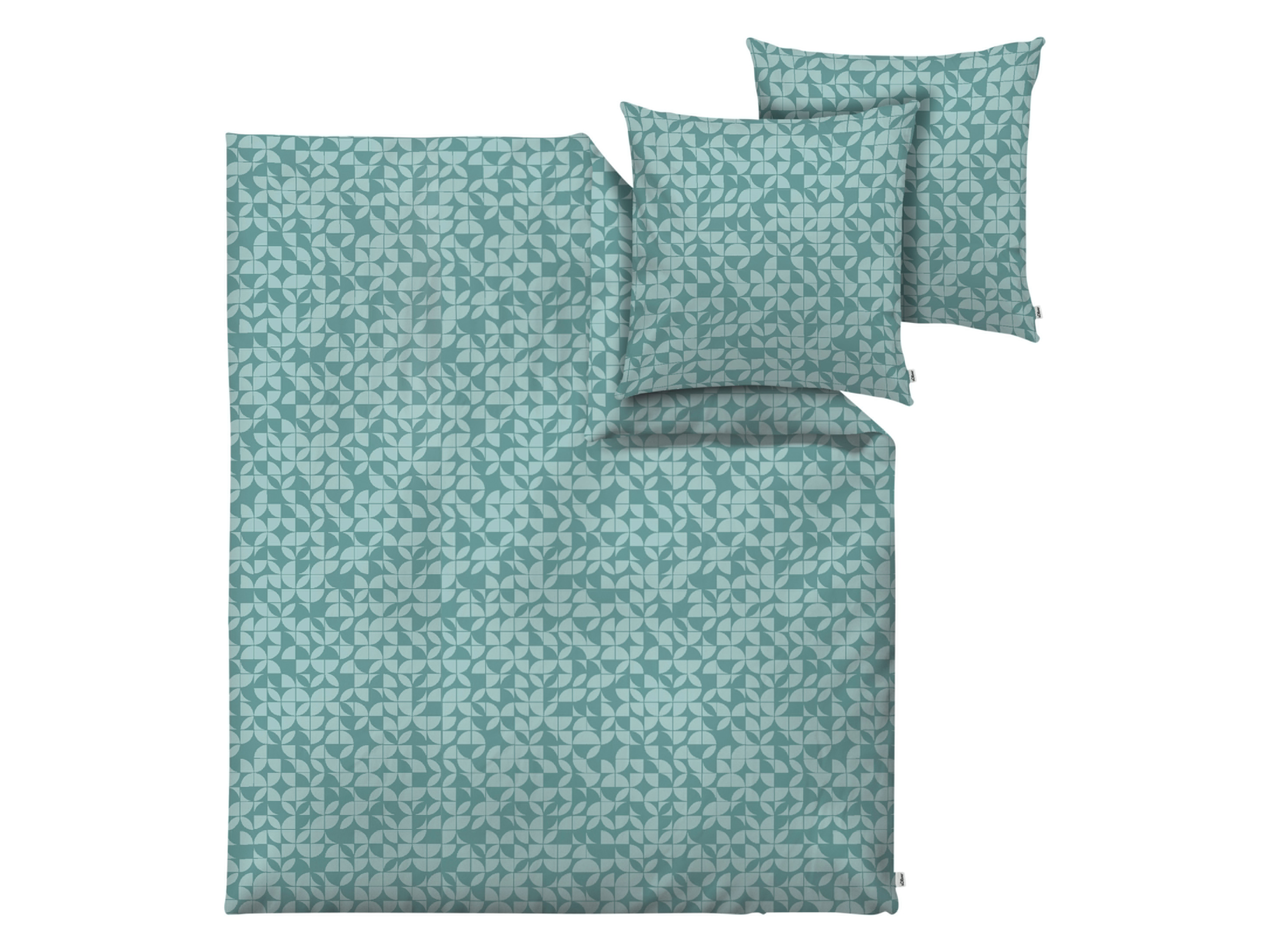 s.Oliver Mako satijnen dekbedovertrek 240 x 220 cm (Turquoise)