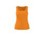 Oranje geribbelde basic damestop.