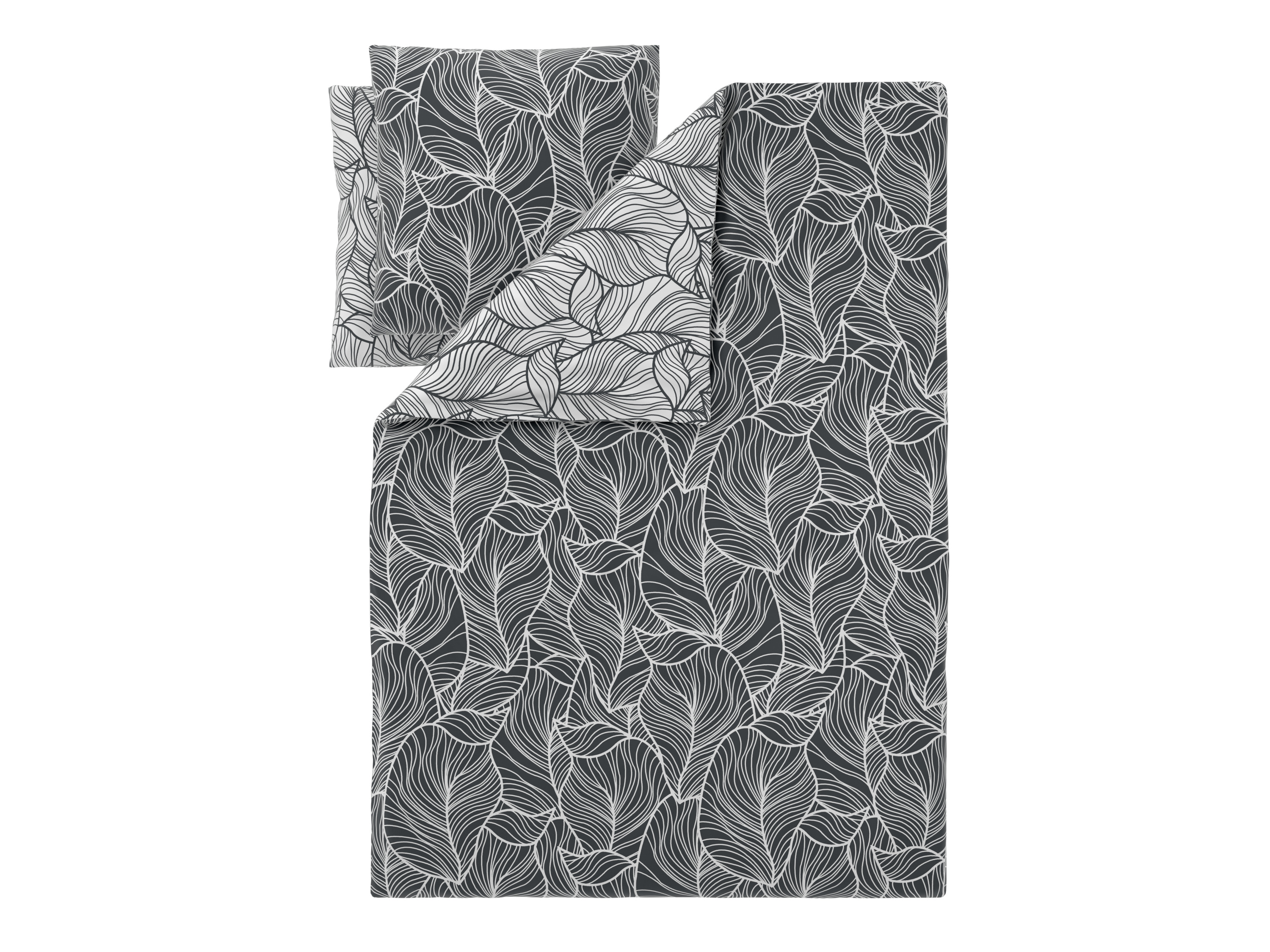 LIVARNO Renforcé dekbedovertrek 200 x 200 cm (Bladeren)