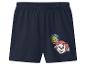 Donkerblauwe kinderbroek met smiley- en puppyprint