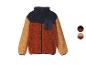 Color block fleecejack met borstzak en ritssluiting.