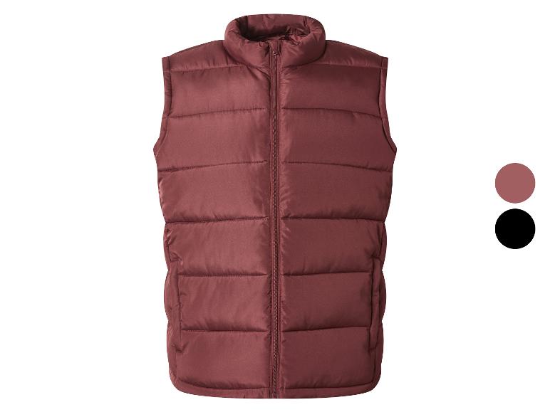 Gewatteerde heren bodywarmer in twee kleuren: bordeaux en zwart