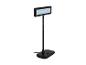 Zwarte LED-bureaulamp met flexibele arm en rechthoekige lampkop