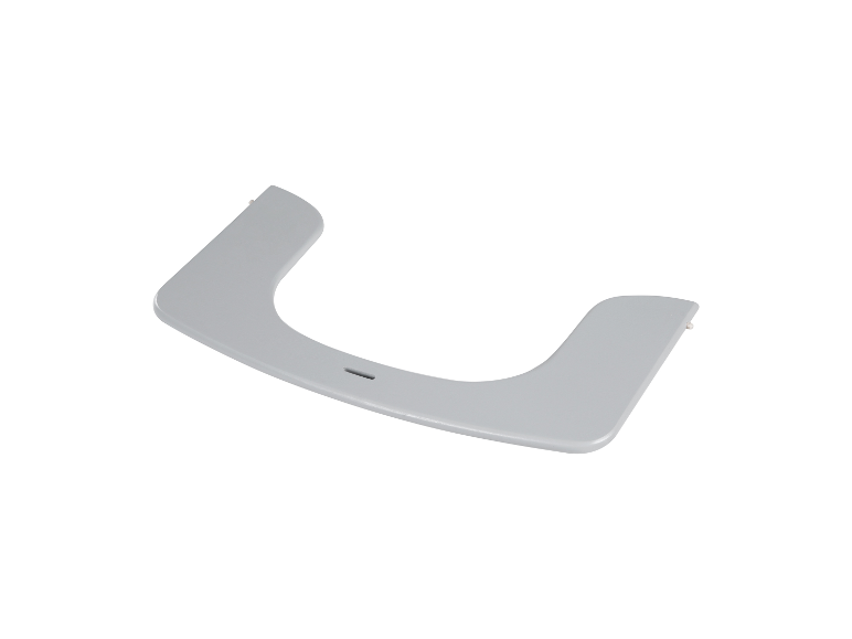 Grijze voetensteun voor babystoel.