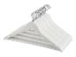 Set witte houten kleerhangers met chromen haken